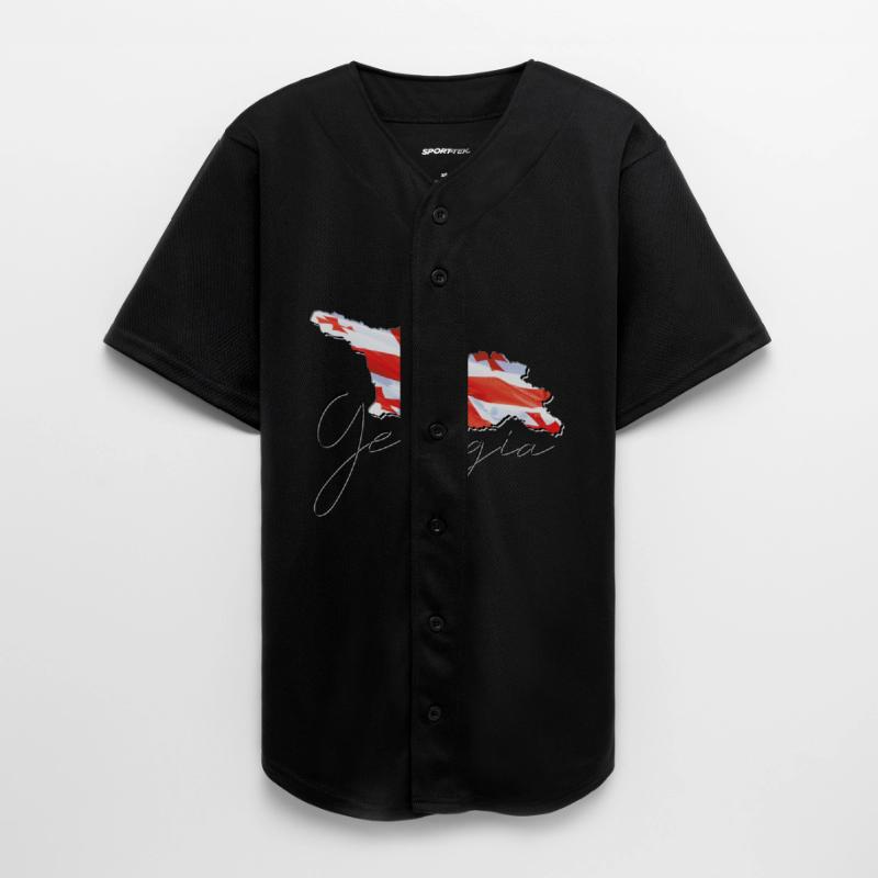 Georgia Flag in Georgia Map EN