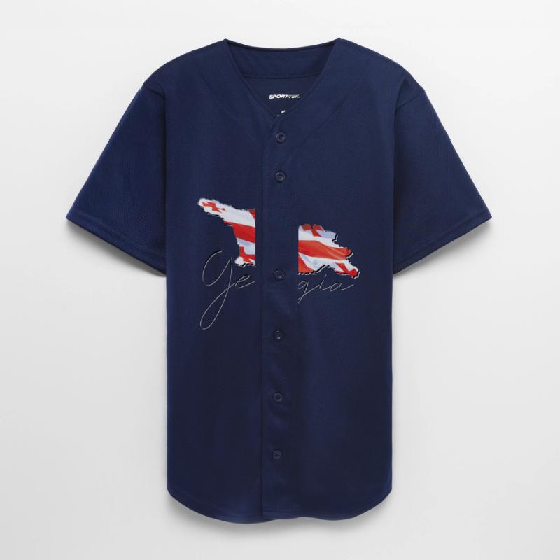 Georgia Flag in Georgia Map EN