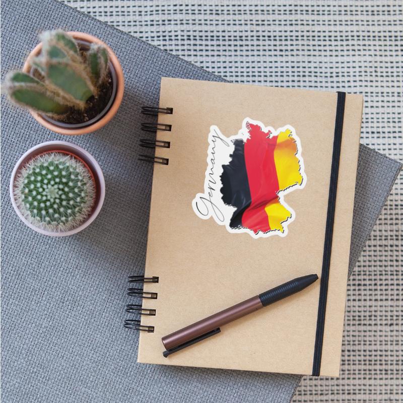 Germany Flag in Germany Map EN