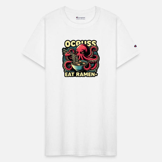 giant monster octopus eat ramen lover noodle bowl