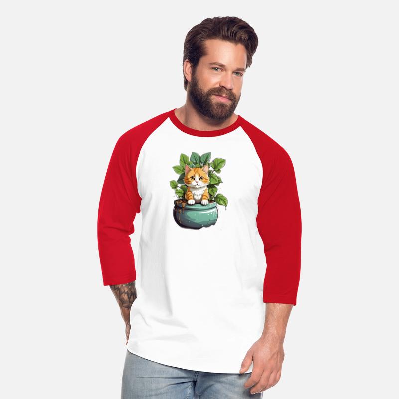 Graceful Cat Perched on a Jar of blooms