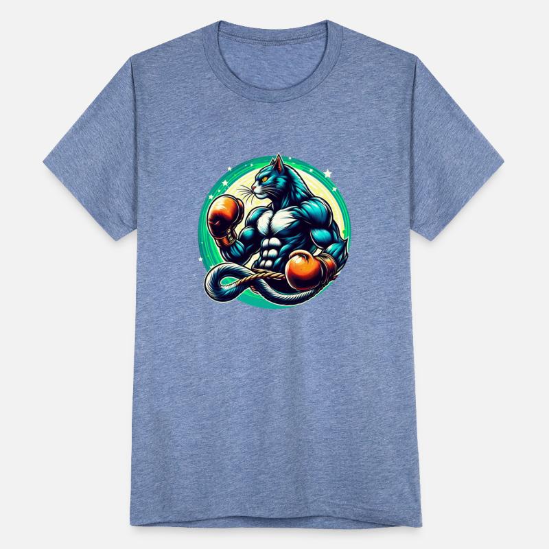 Green Boxing Cat with Red Gloves