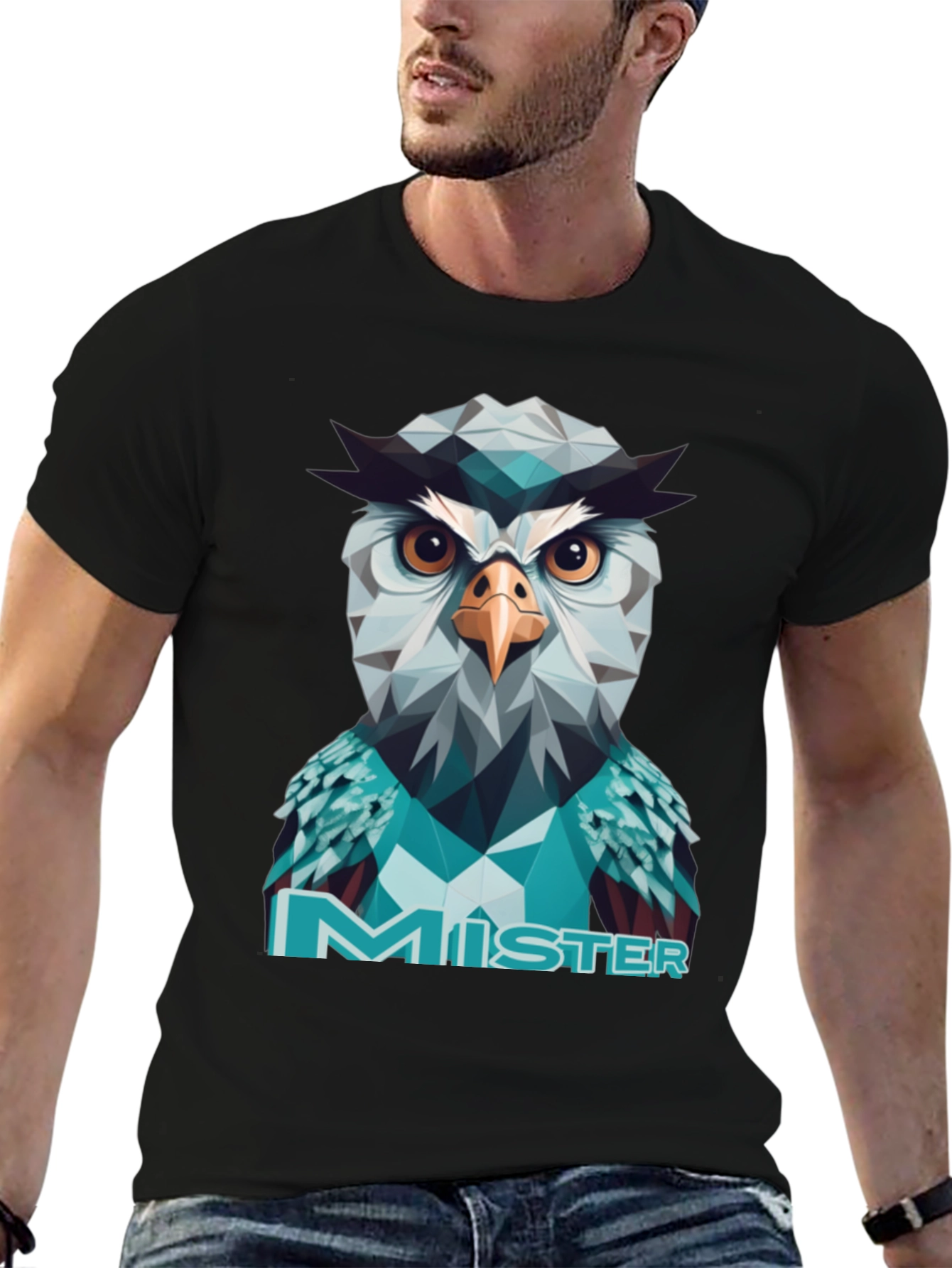 Geometric Owl Mister T-Shirt