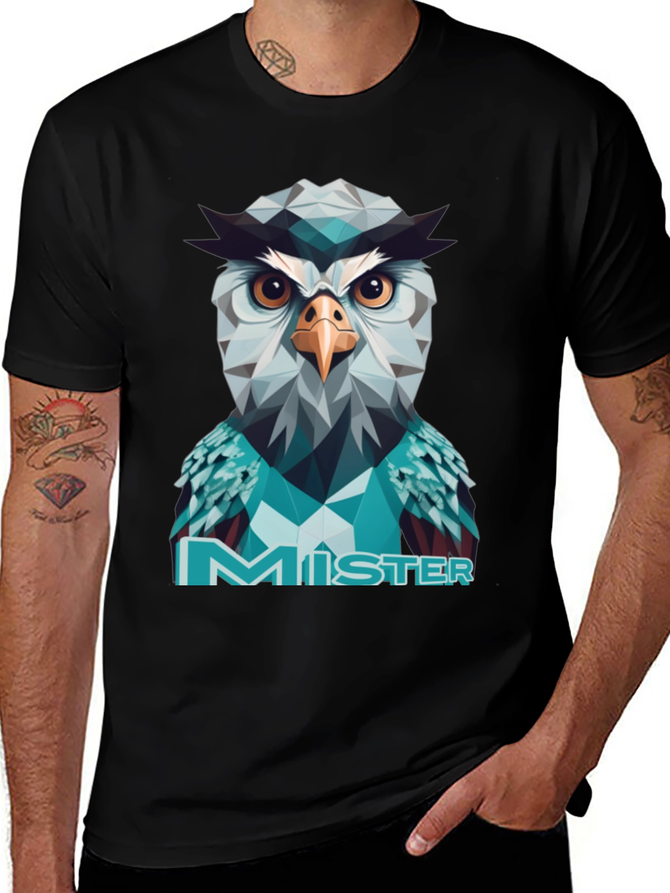 Geometric Owl Mister T-Shirt