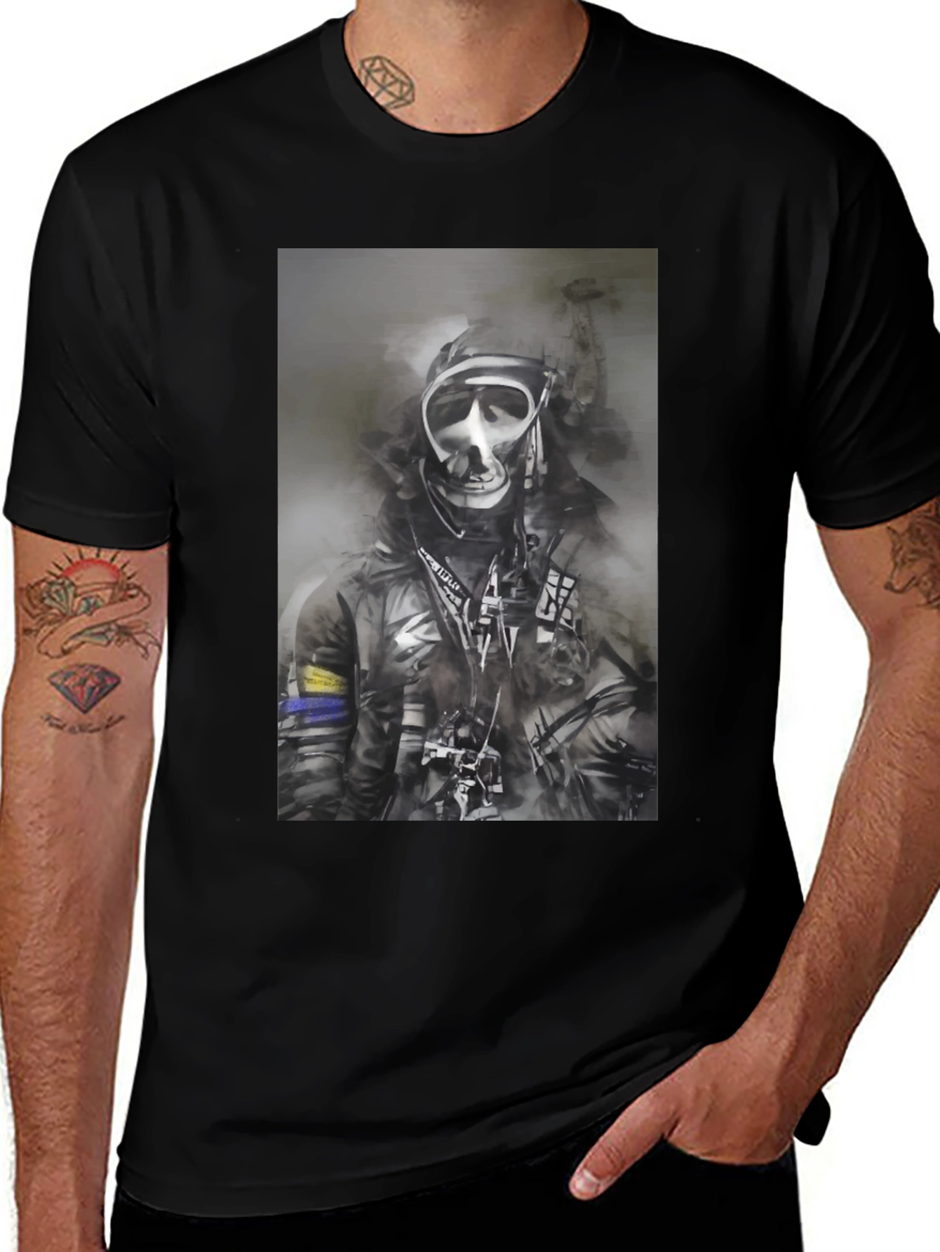 Gas Mask Graphic Tee - Urban Style