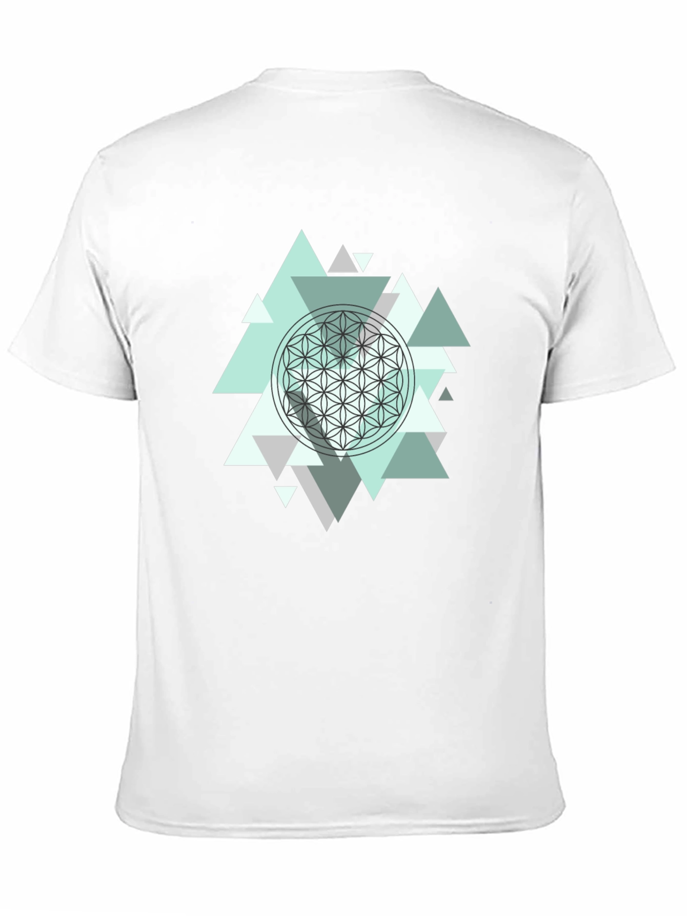 Geometric Flower of Life Mens T-Shirt