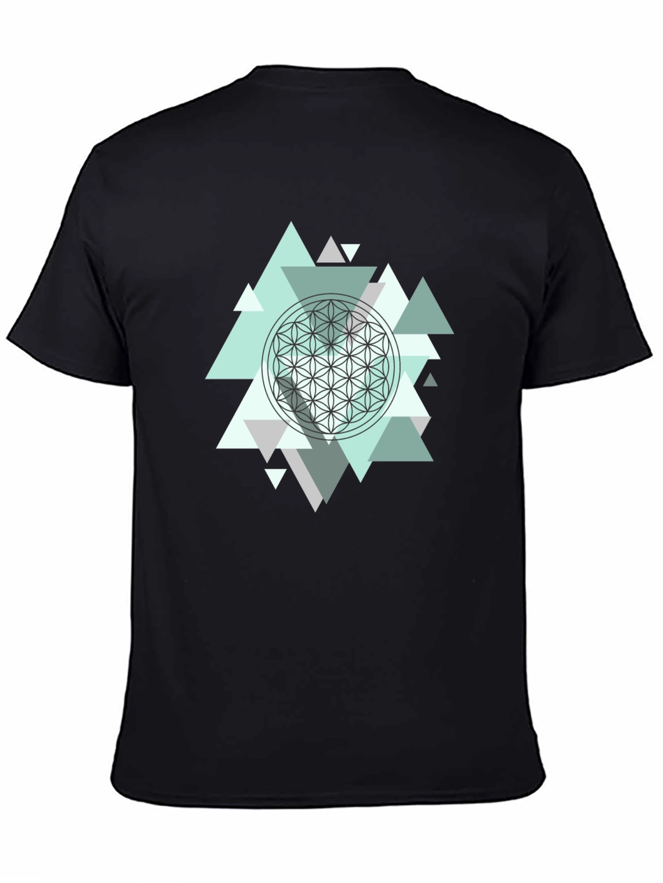 Geometric Flower of Life Mens T-Shirt