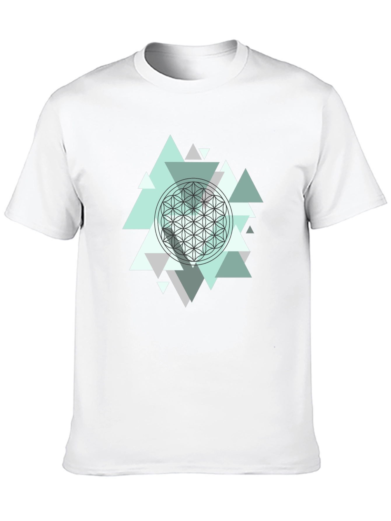Geometric Flower of Life Mens T-Shirt