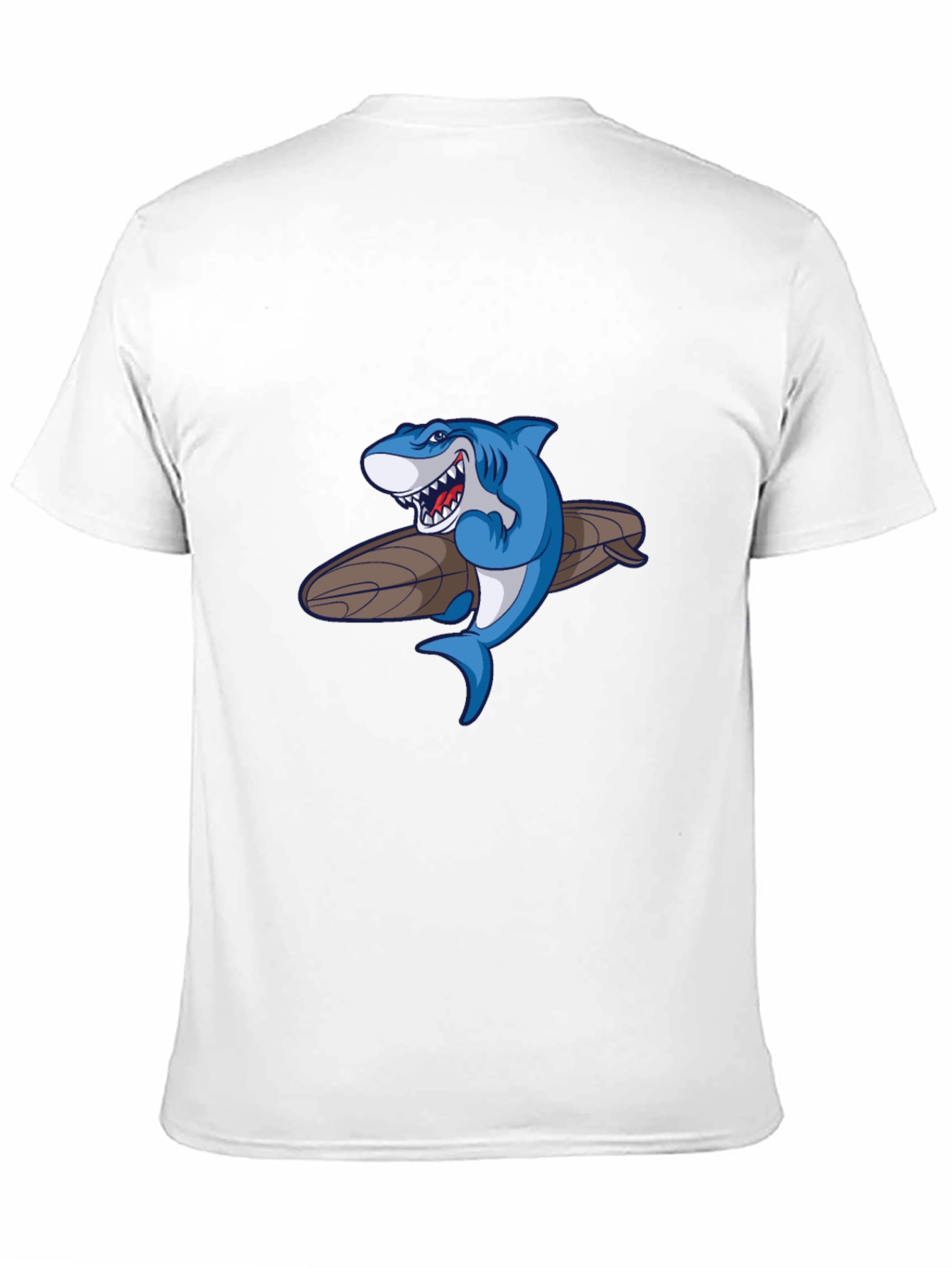 Shark Surfboard Graphic Tee - Casual Black T-Shirt