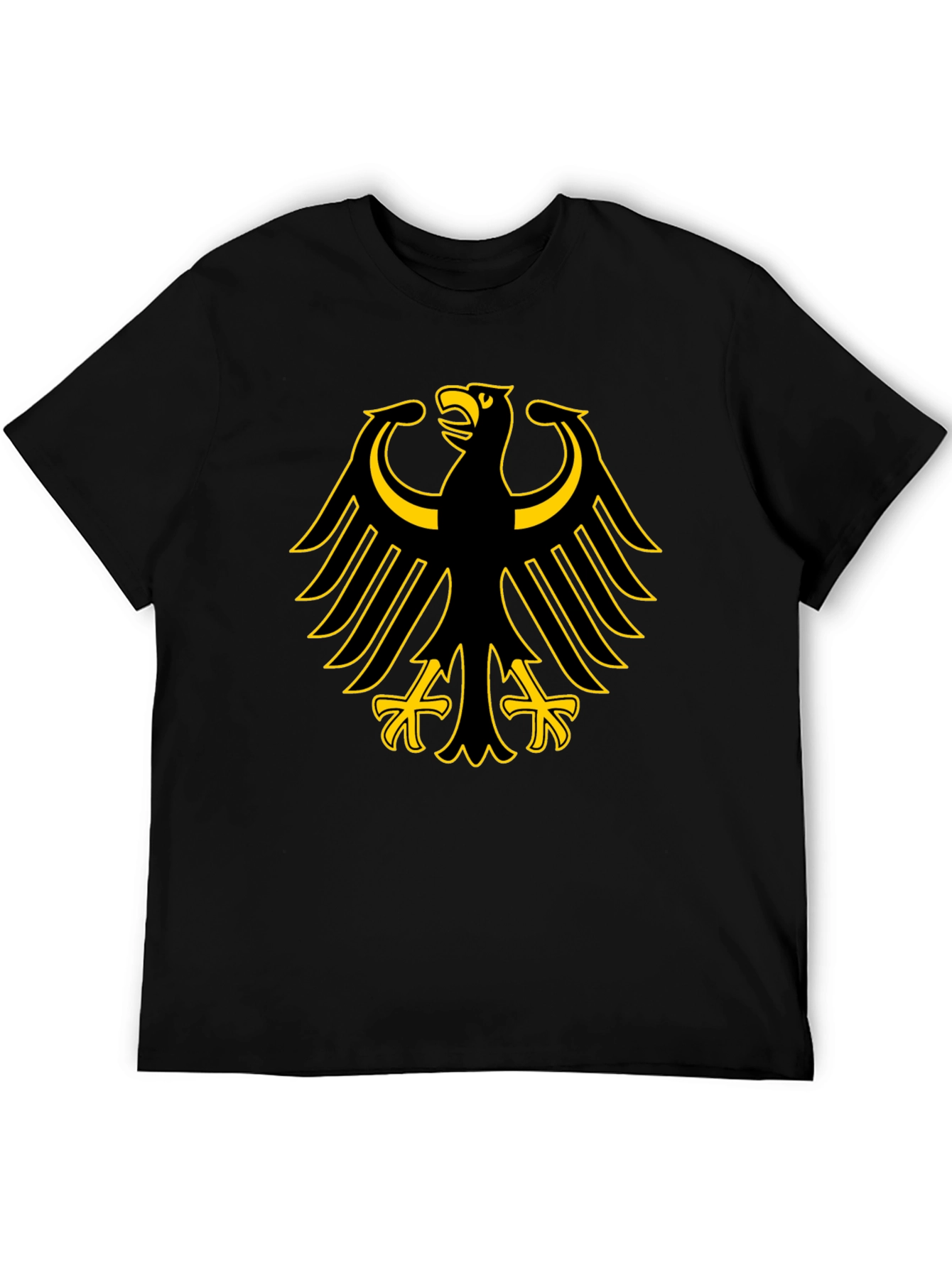 German Eagle Emblem T-Shirt - Black Cotton Tee