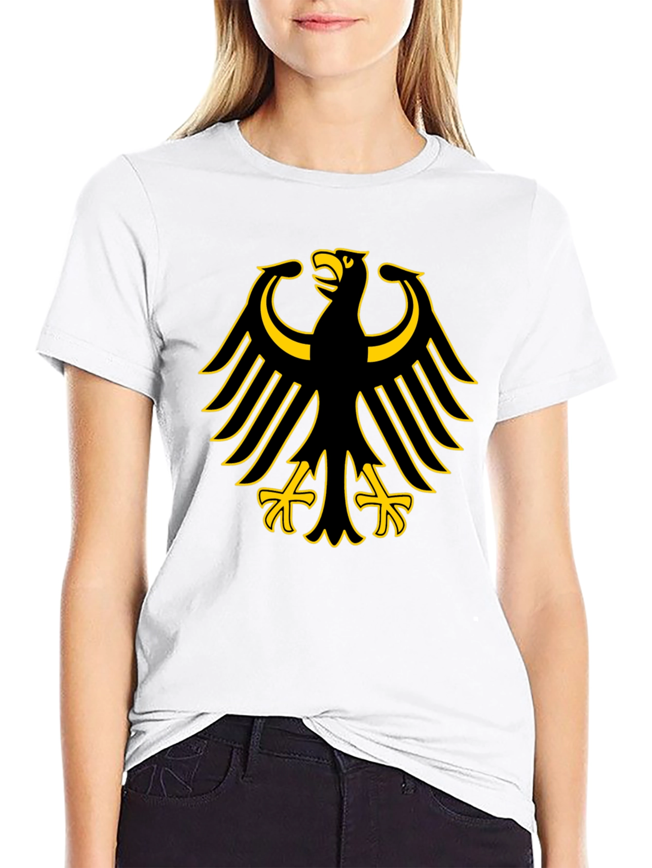 German Eagle Emblem T-Shirt - Black Cotton Tee