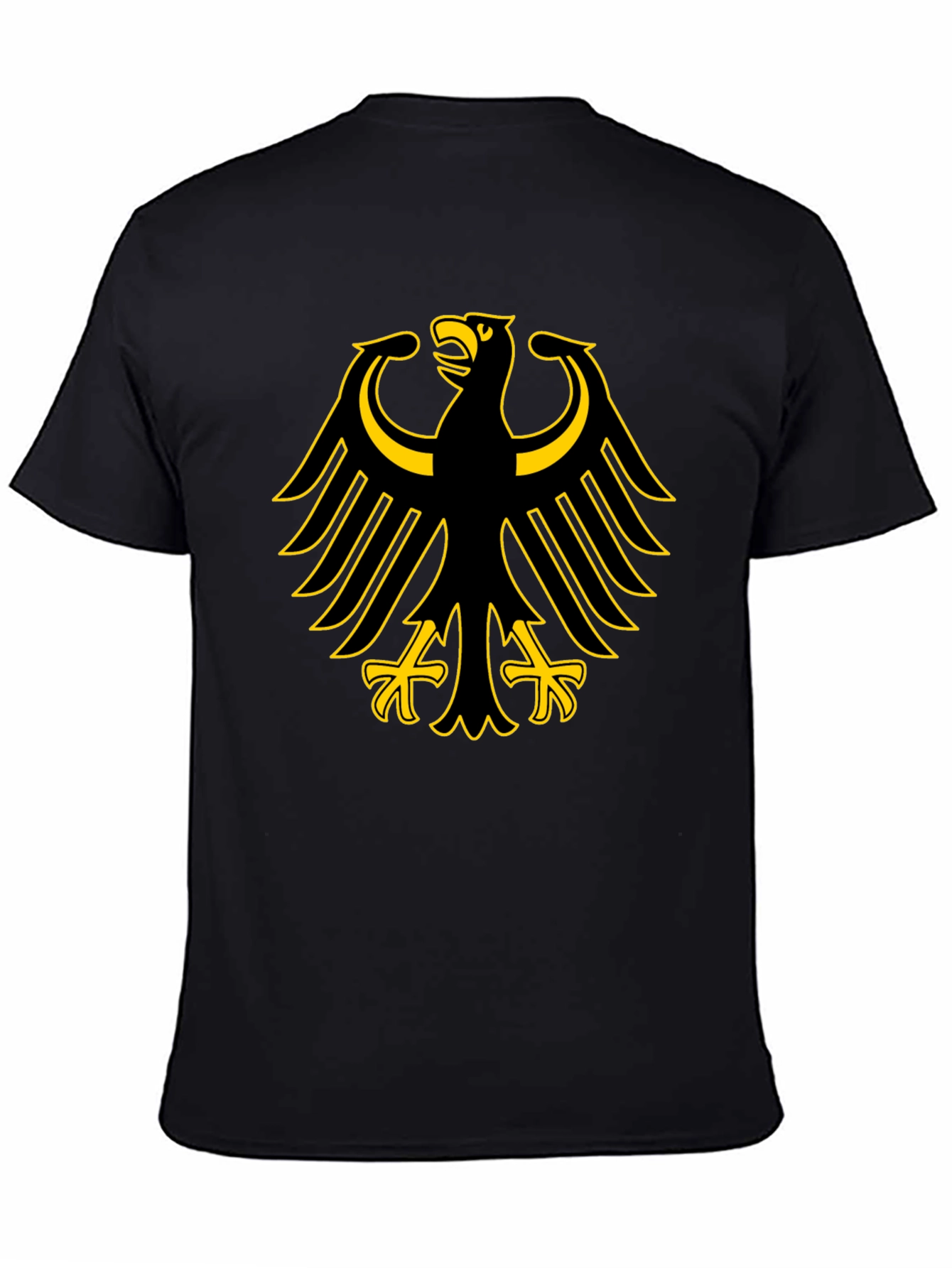German Eagle Emblem T-Shirt - Black Cotton Tee