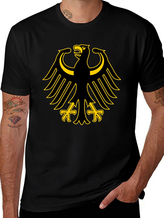 German Eagle Emblem T-Shirt - Black Cotton Tee