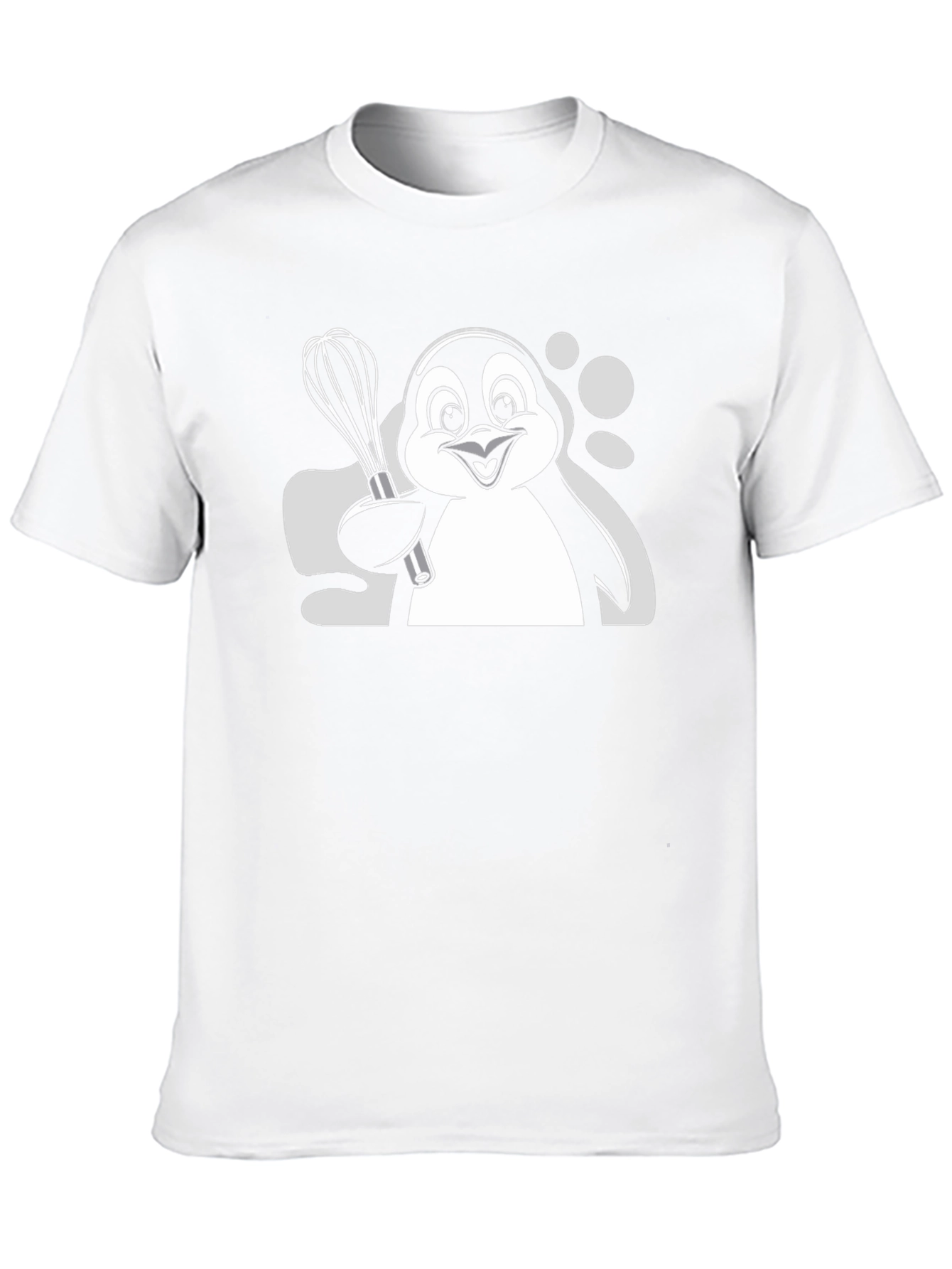 Penguin Chef Whisk Graphic T-Shirt - Black Cotton Blend