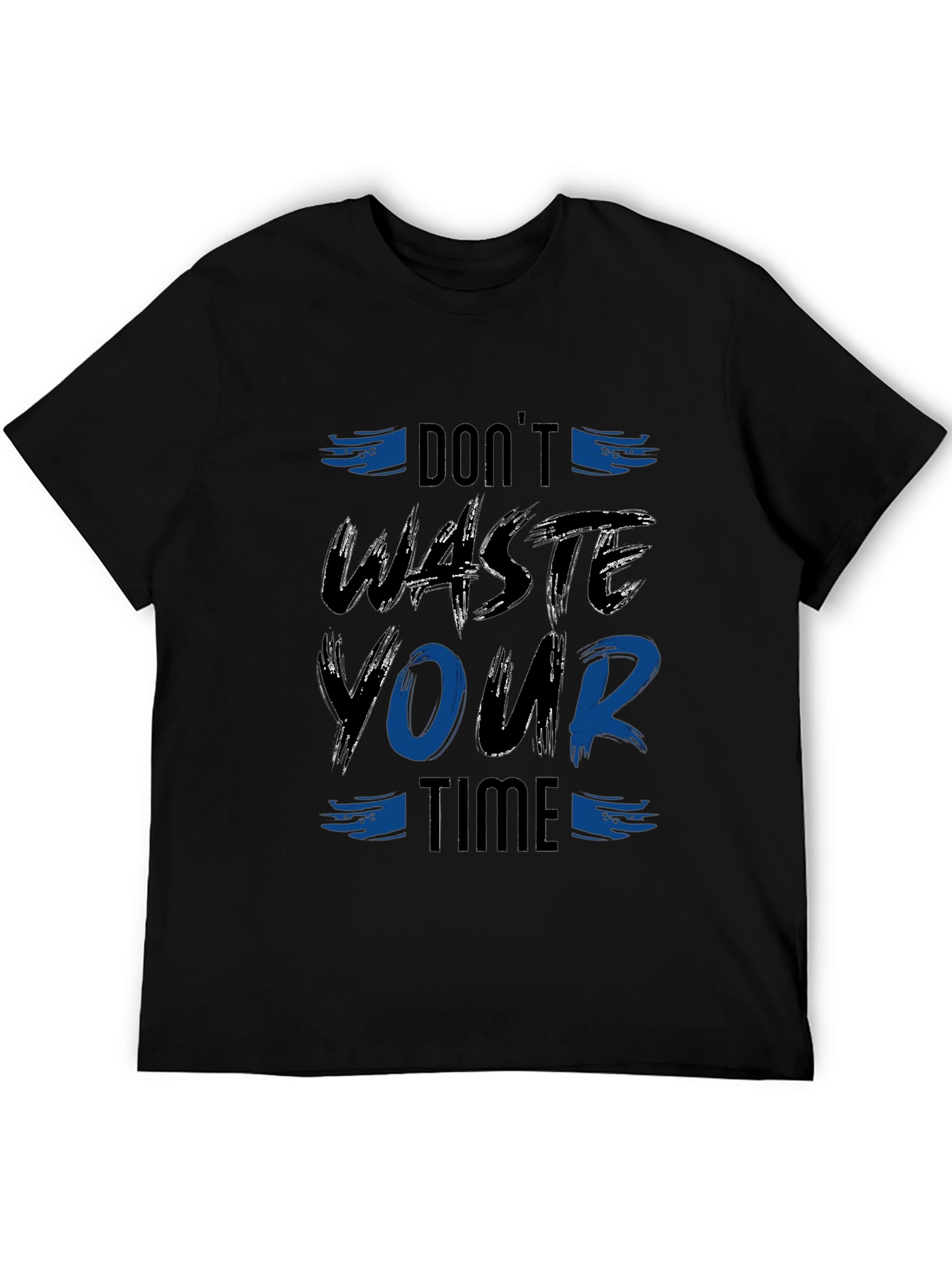 Dont Waste Your Time Graphic Tee - Black