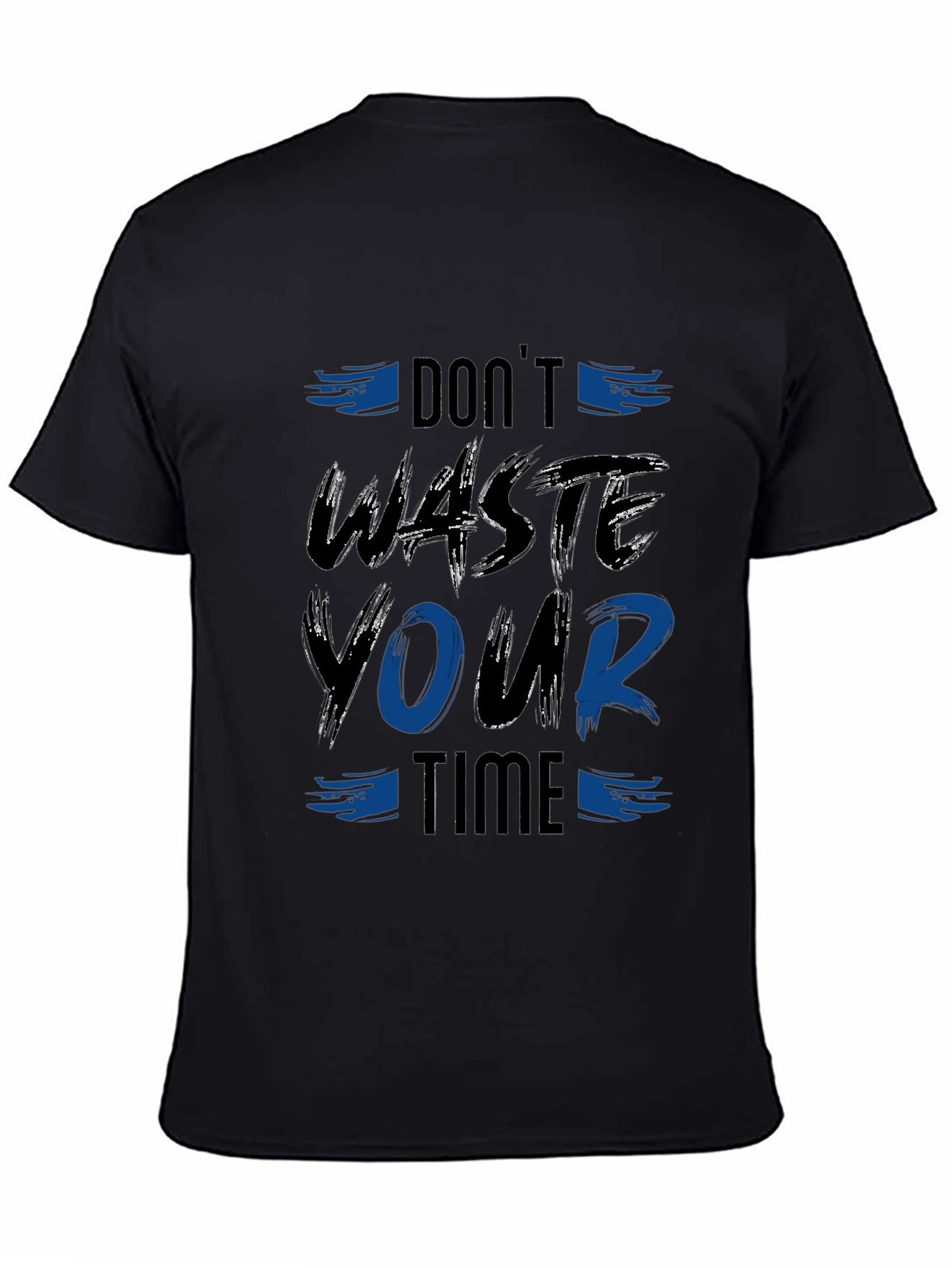 Dont Waste Your Time Graphic Tee - Black