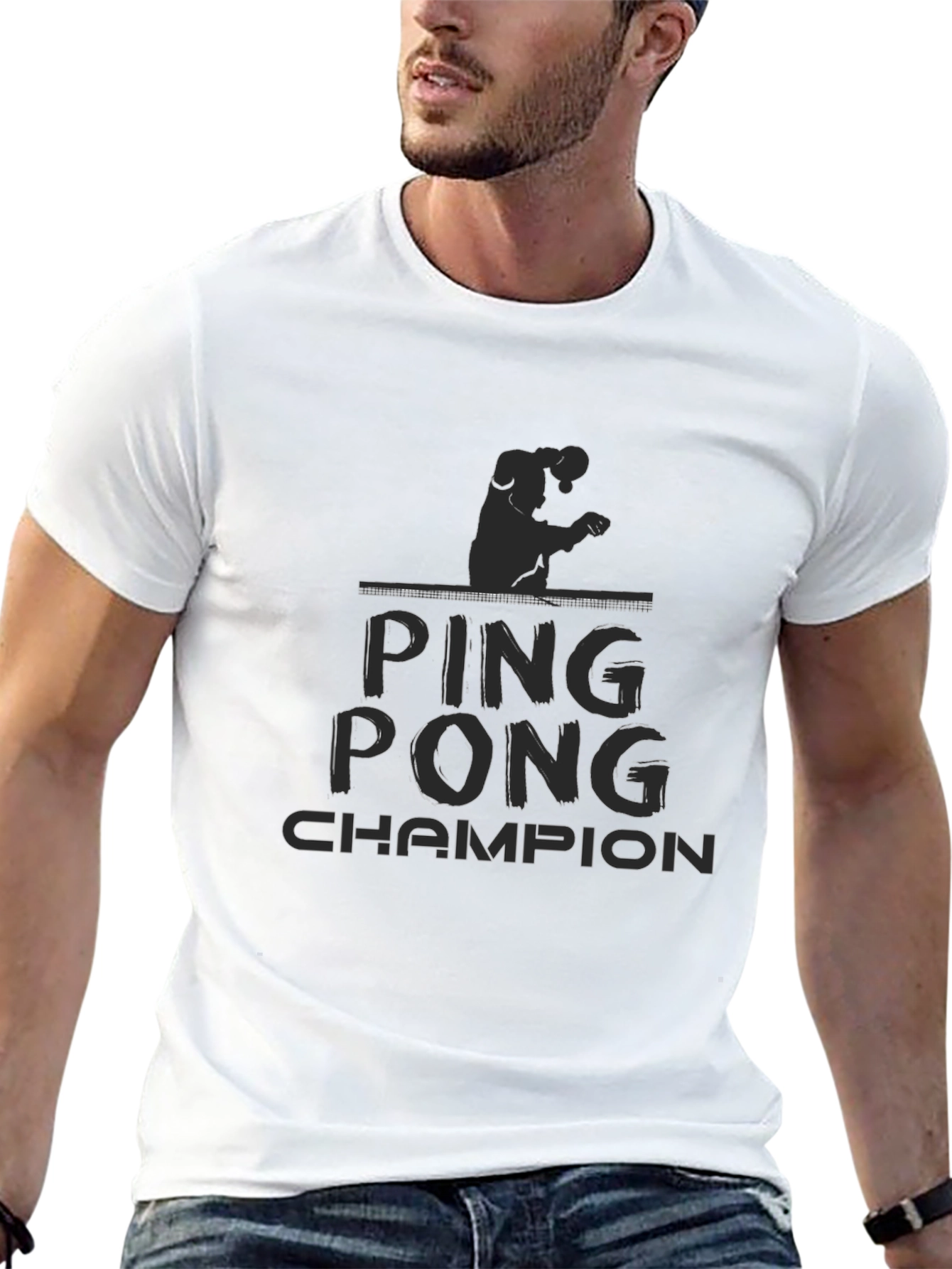 Ping Pong Champion Black T-Shirt
