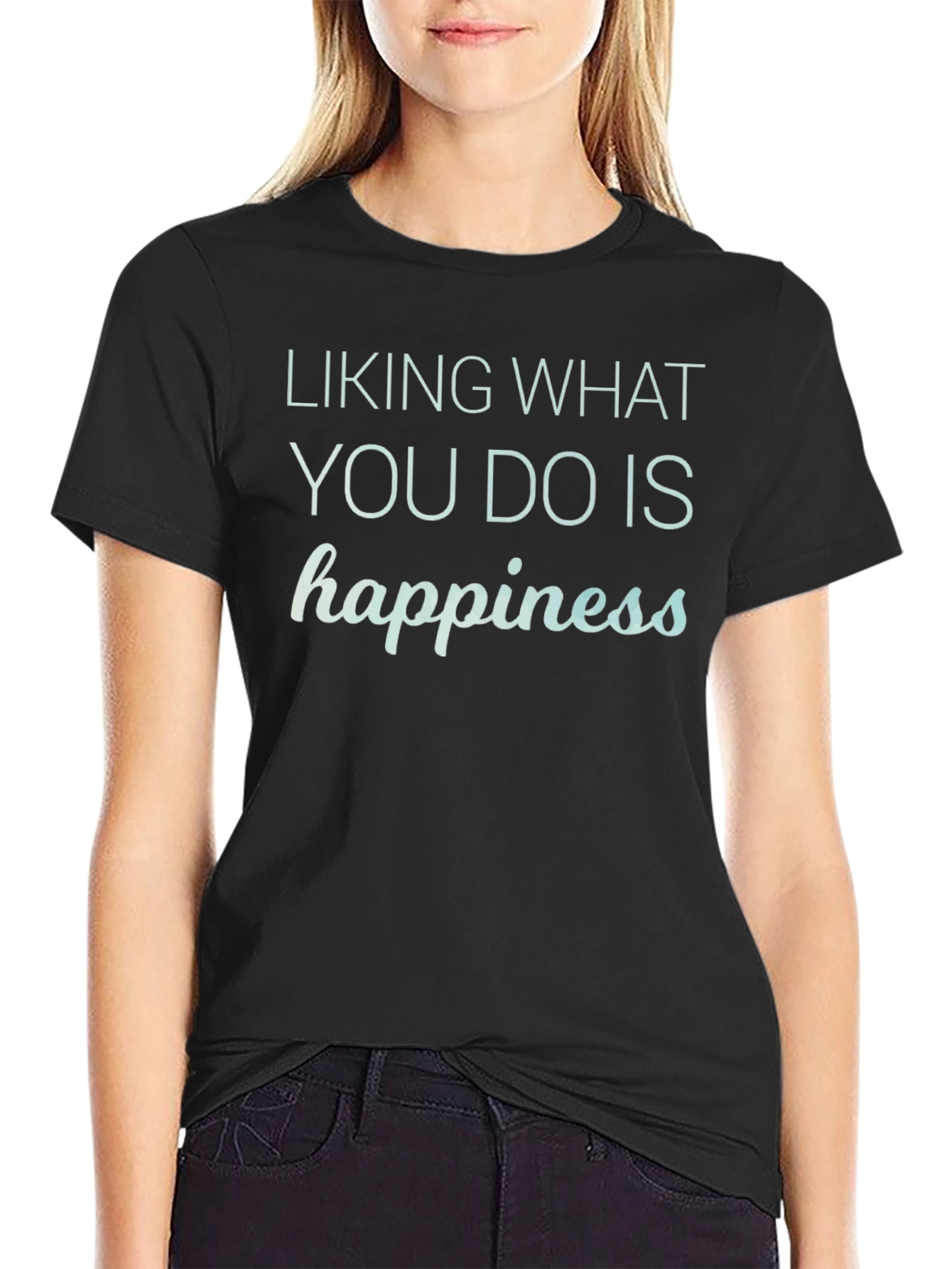 Happiness Graphic Tee - Black Unisex T-Shirt