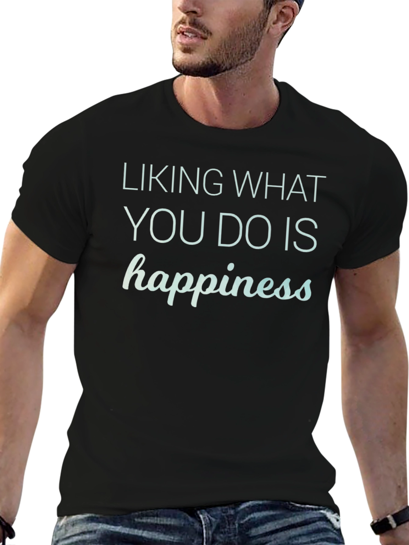 Happiness Graphic Tee - Black Unisex T-Shirt