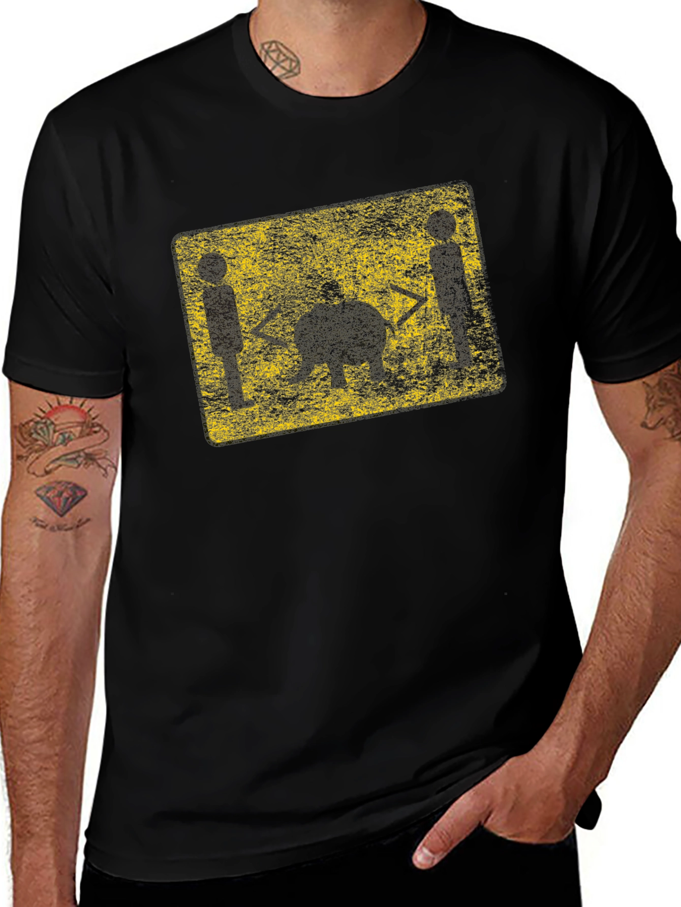 Funny Social Distancing T-Shirt - Black
