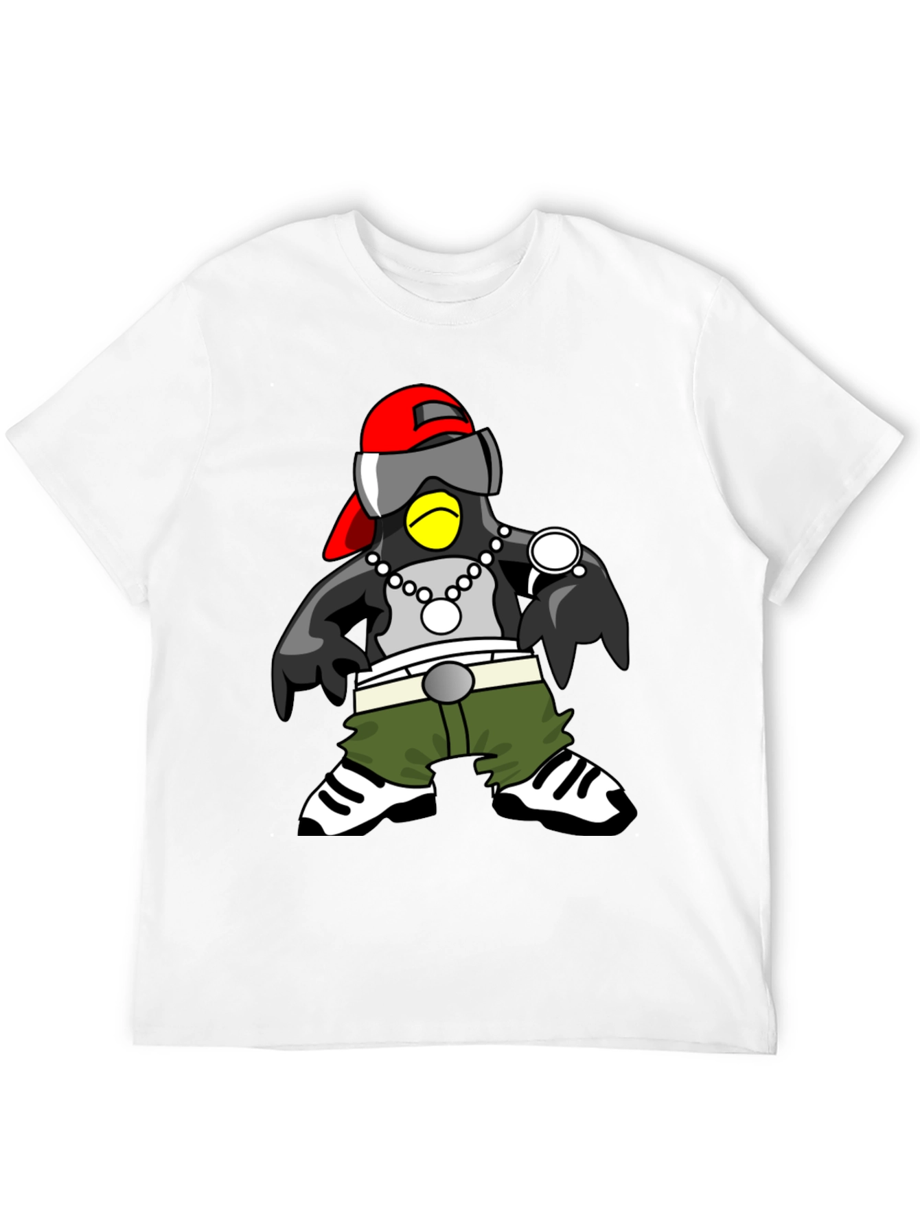 Gangster Penguin Graphic Tee - Cool Urban Style