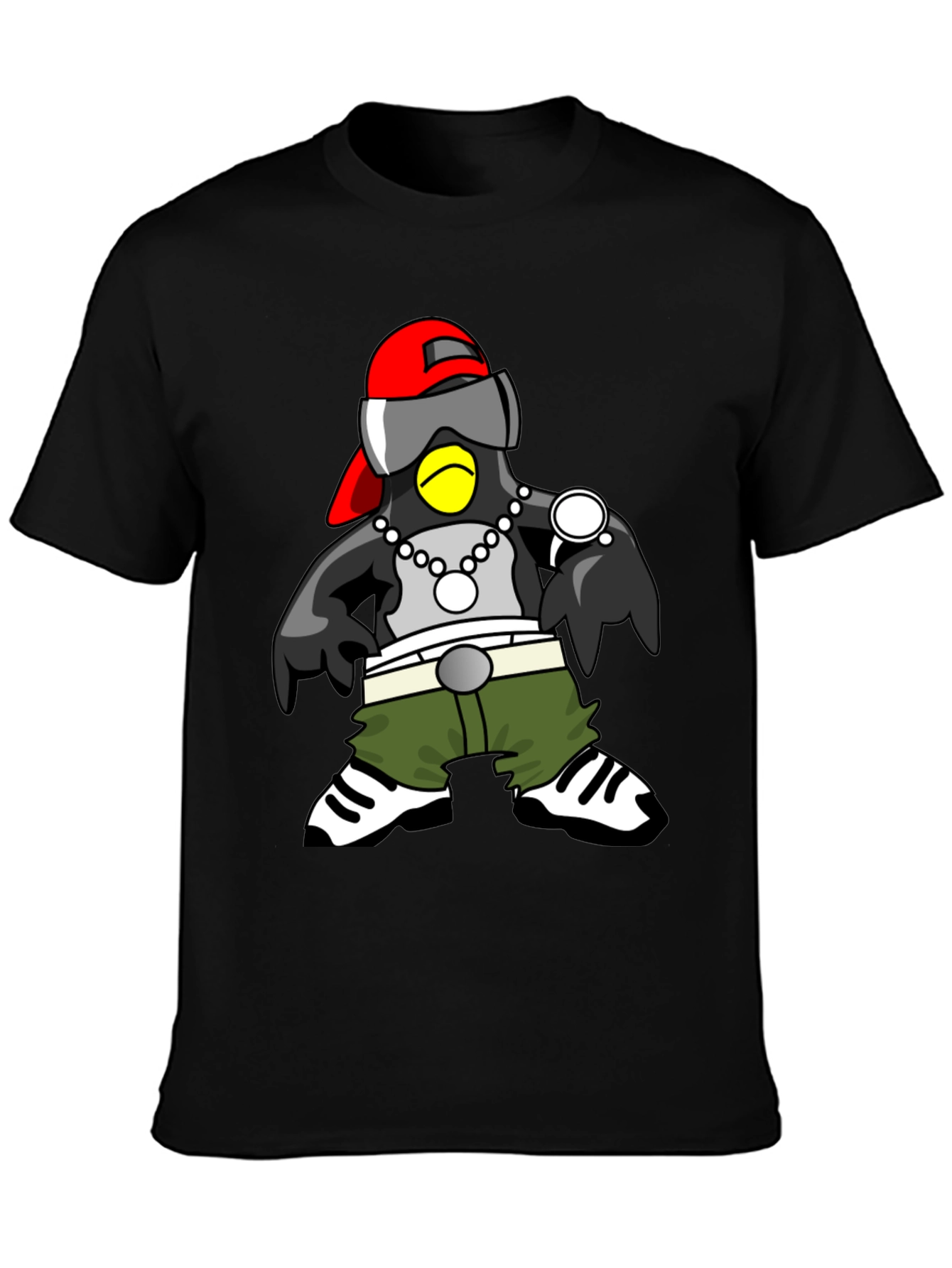 Gangster Penguin Graphic Tee - Cool Urban Style