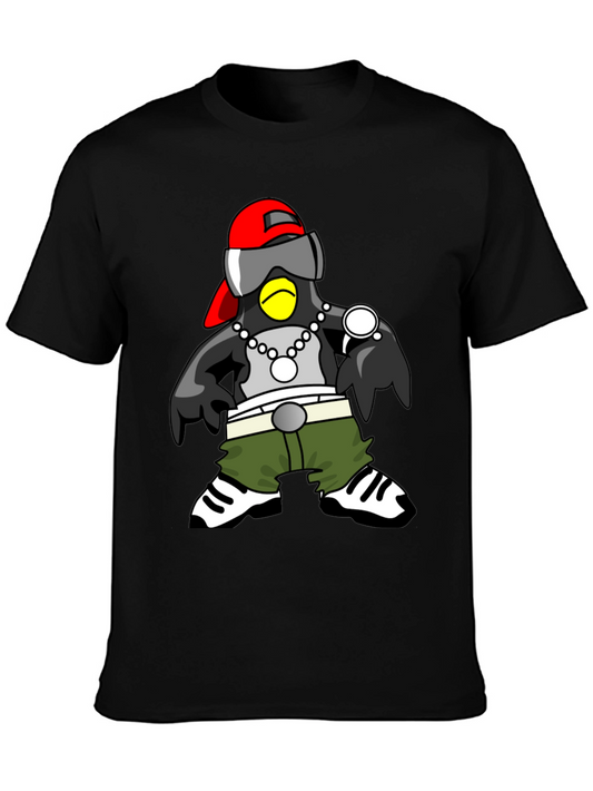 Gangster Penguin Graphic Tee - Cool Urban Style