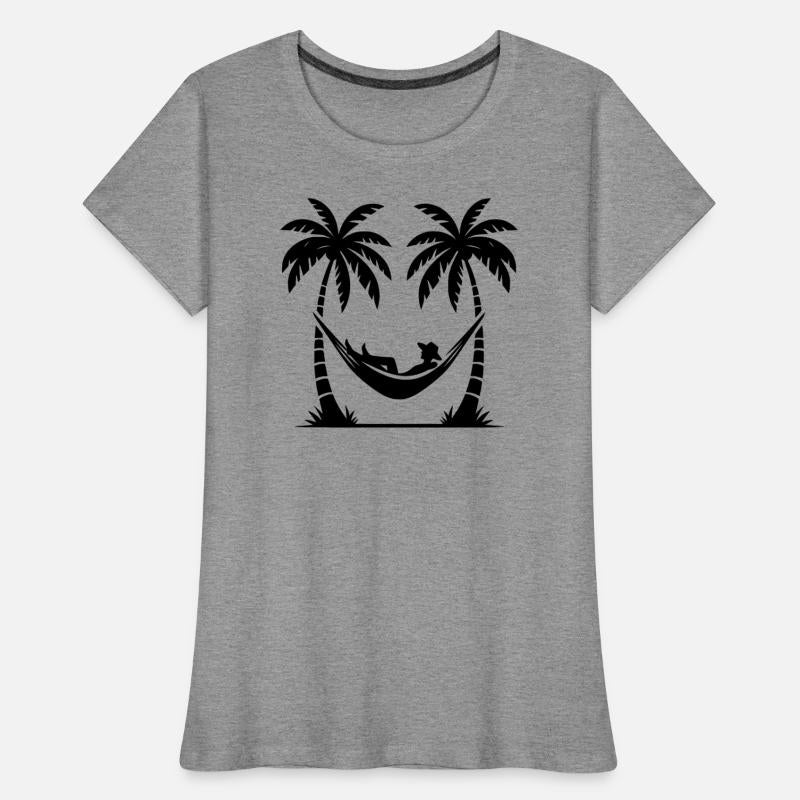 Hammock Leisure Under Palm Trees By The Sea