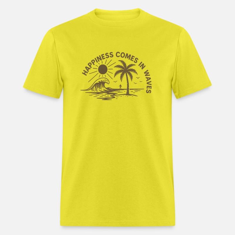Happiness Comes in Waves – Retro Surf Shirt