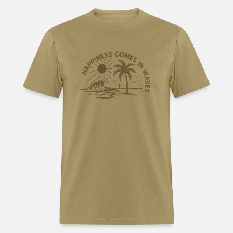 Happiness Comes in Waves – Retro Surf Shirt