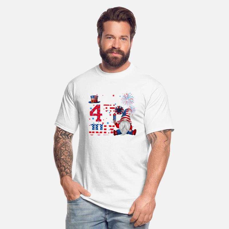 Happy 4th of July Gnomes Patriotic Red White Blue