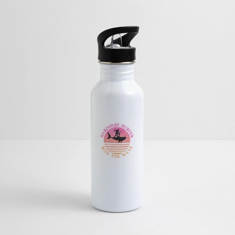 Hardcore Surfer Ride the Wave Shark Sunset