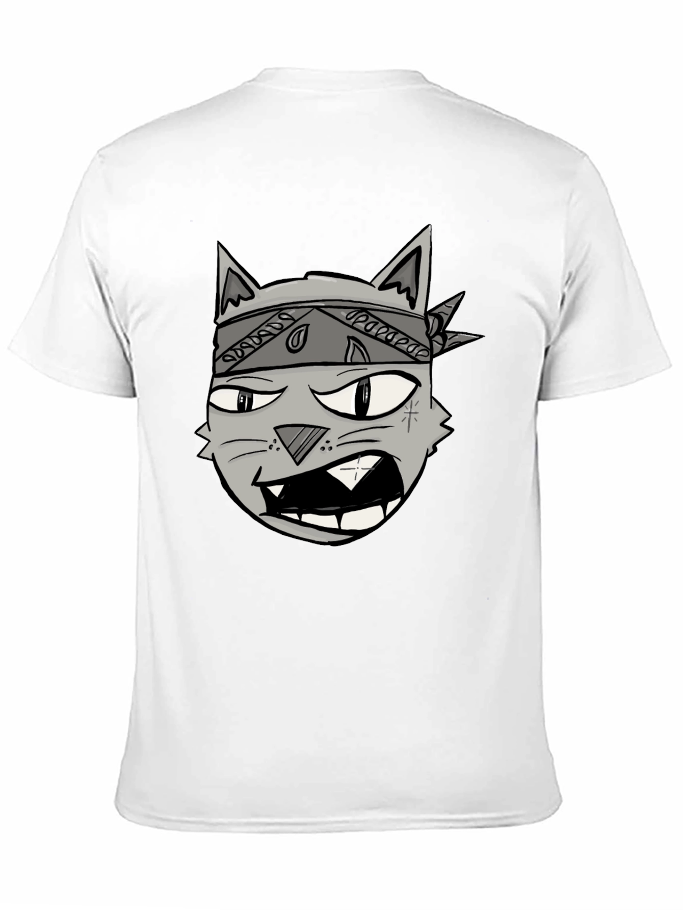 Gangster Cat Graphic Tee - Cool Cartoon T-Shirt