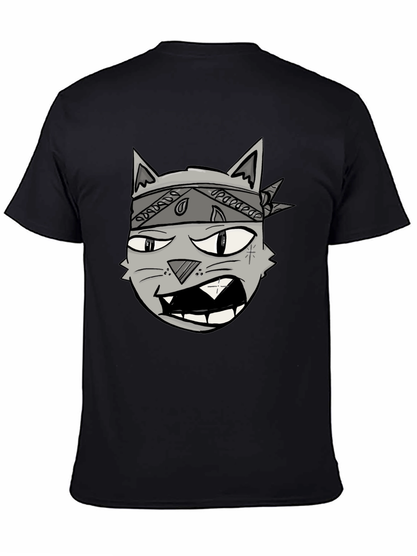 Gangster Cat Graphic Tee - Cool Cartoon T-Shirt