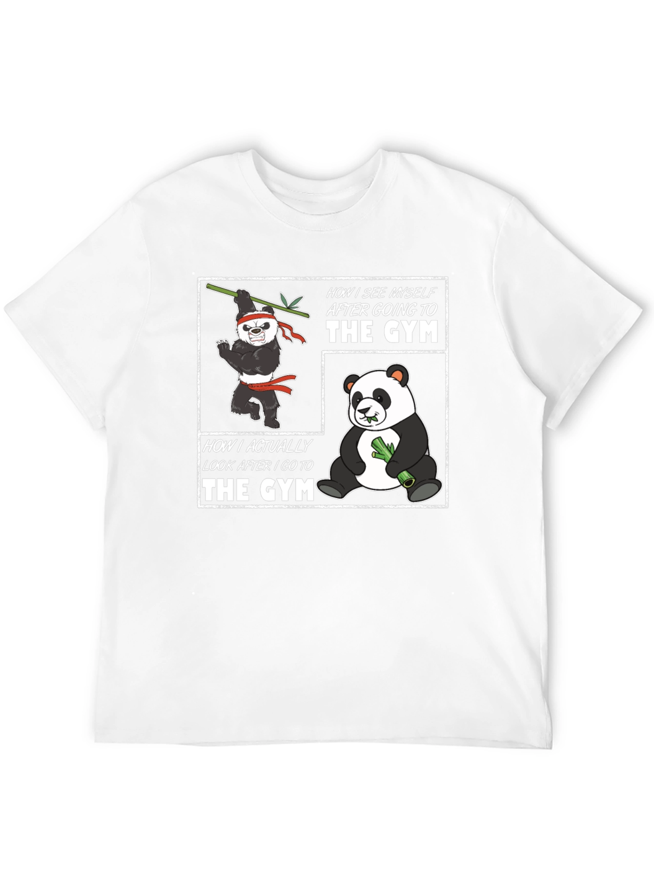 Funny Panda Gym T-Shirt - Workout Motivation