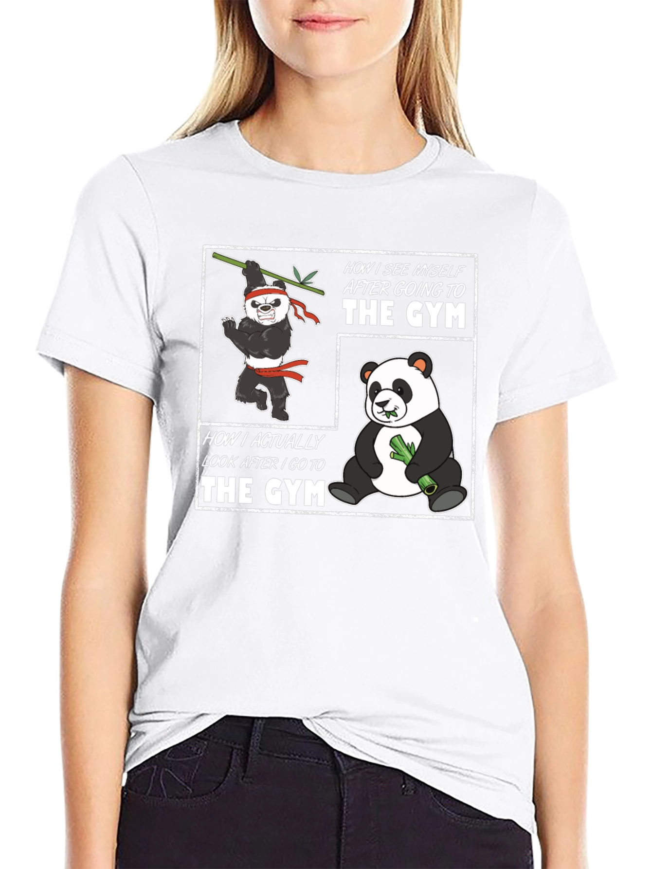 Funny Panda Gym T-Shirt - Workout Motivation