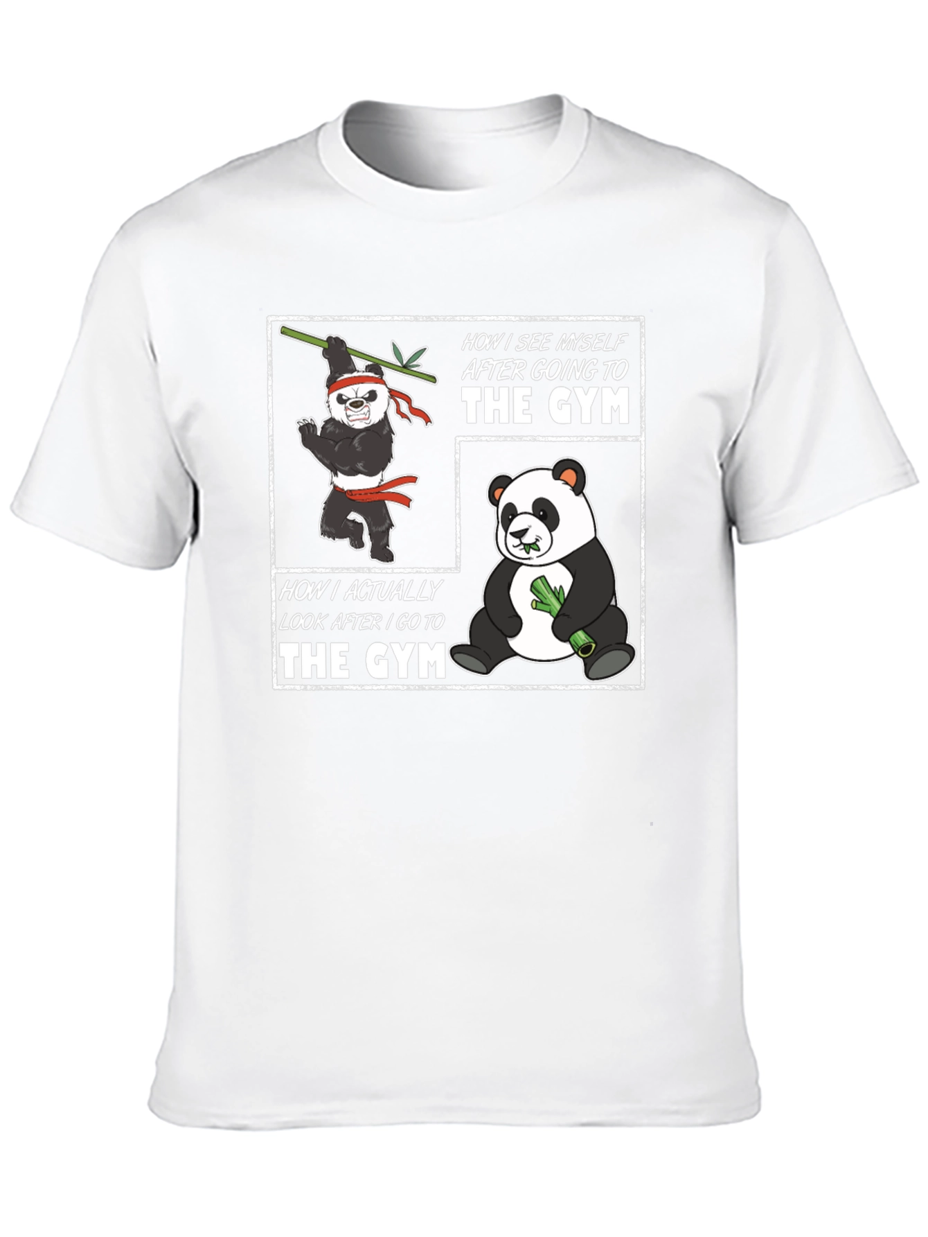 Funny Panda Gym T-Shirt - Workout Motivation
