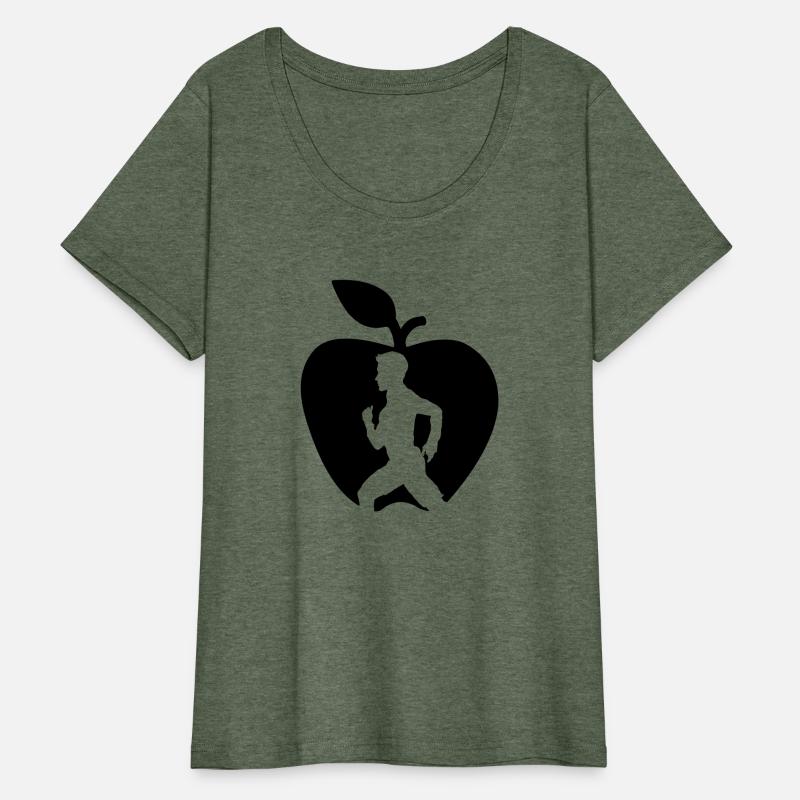 Healthy fruit runner in apple cut out