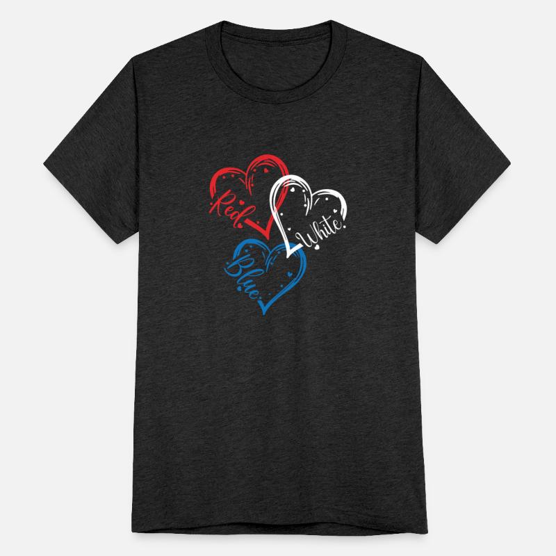 Heart 4th of July Red White Blue