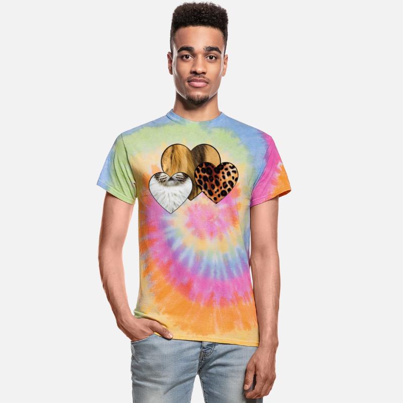 Hearts love Lion, cat, tiger lover T-shirts