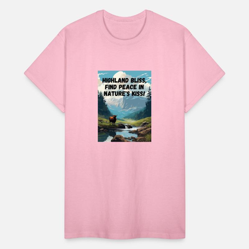 Highland Mountain Landscape with a highland cow