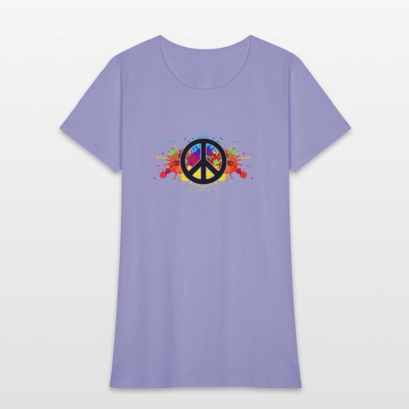 Hilarious Paint Peace Hipsters Sign Illustration