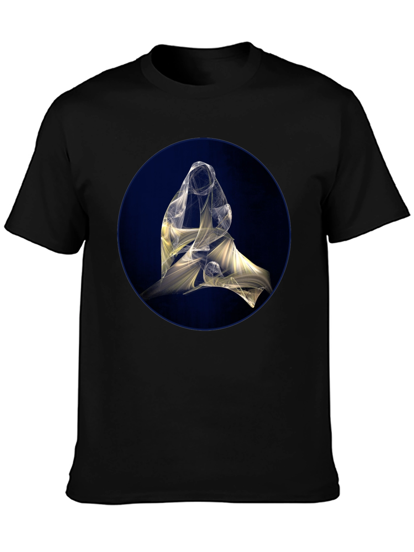 Abstract Light Design Black T-Shirt