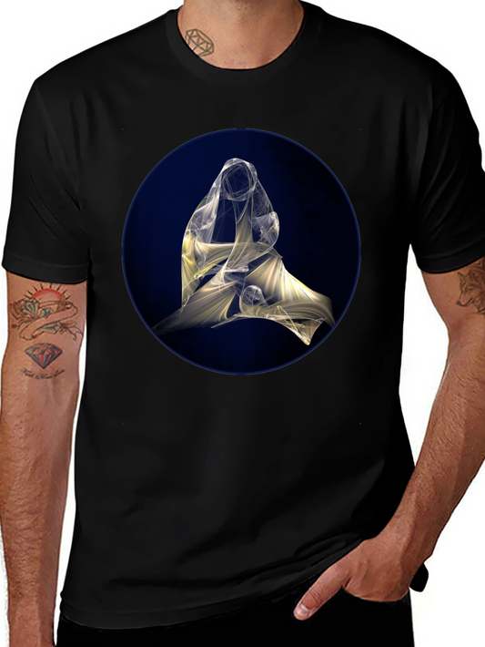 Abstract Light Design Black T-Shirt