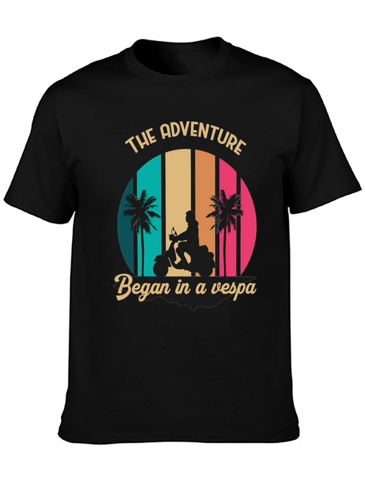 Adventure Vespa Graphic Tee - Retro Style