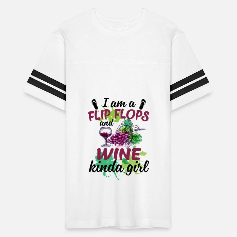 I Am A Flip Flops Wine Kinda Girl Funny Drinking