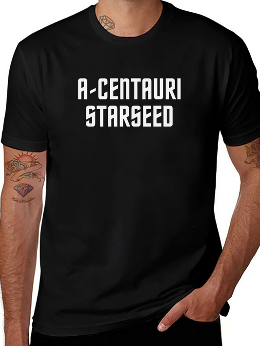 A-Centauri Starseed Graphic Tee - Black Casual Shirt
