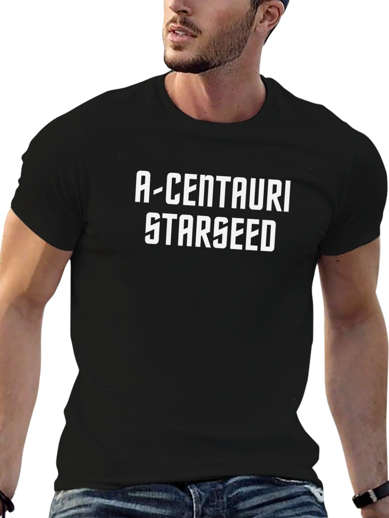 A-Centauri Starseed Graphic Tee - Black Casual Shirt
