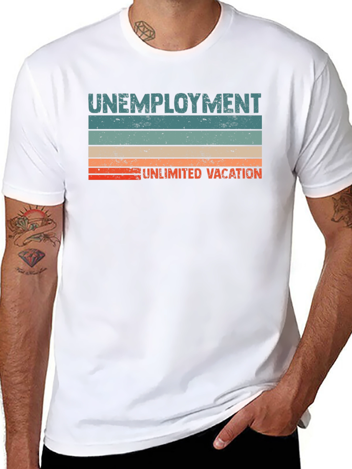 Unemployment Unlimited Vacation Graphic T-Shirt