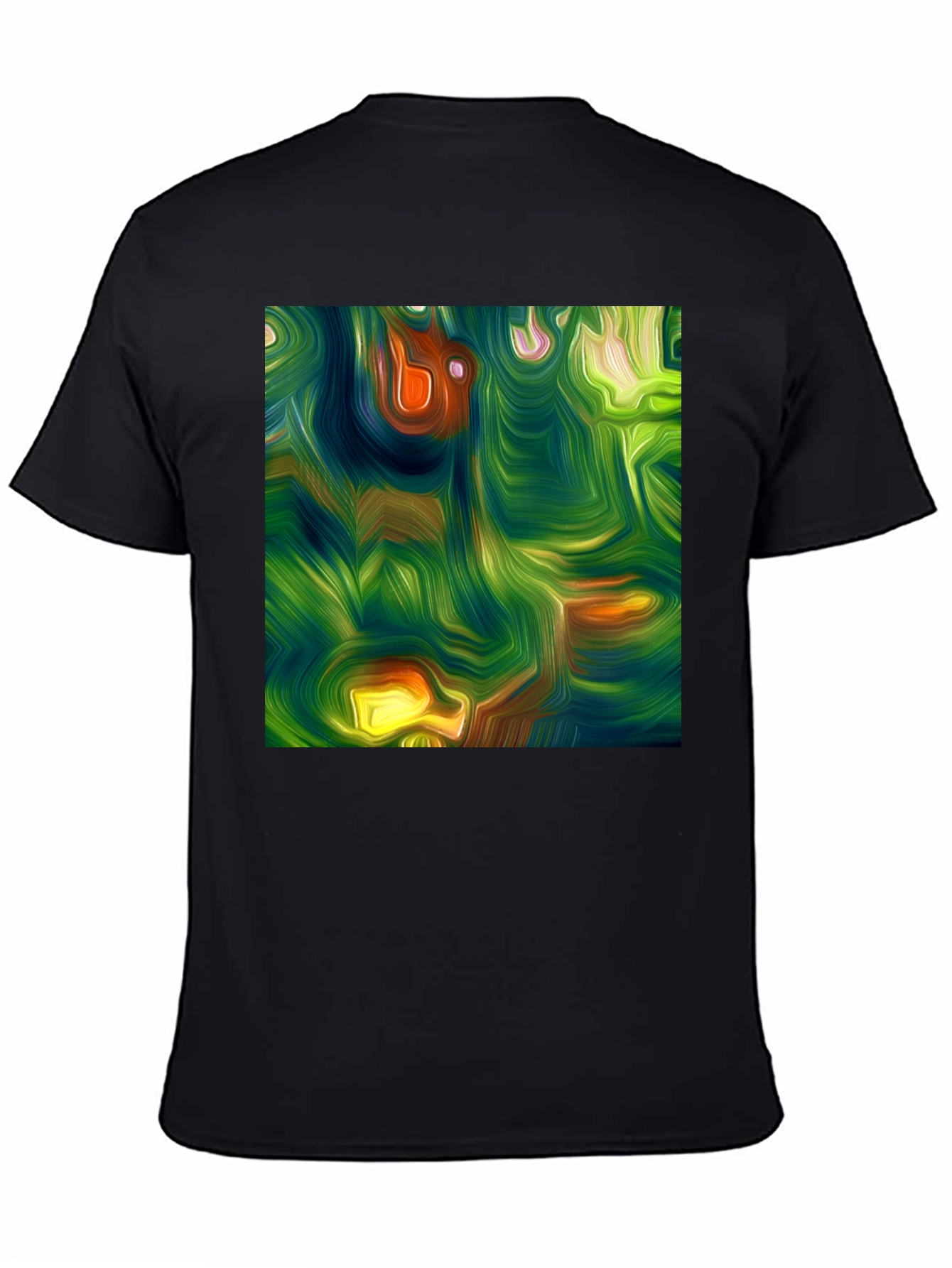 Abstract Art Print Black Tee